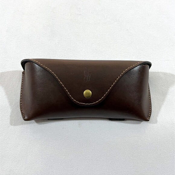 Ralph Lauren Accessories - Ralph Lauren Brown Button Leather Eyeglasses Sunglasses Case Travel Belt Loop